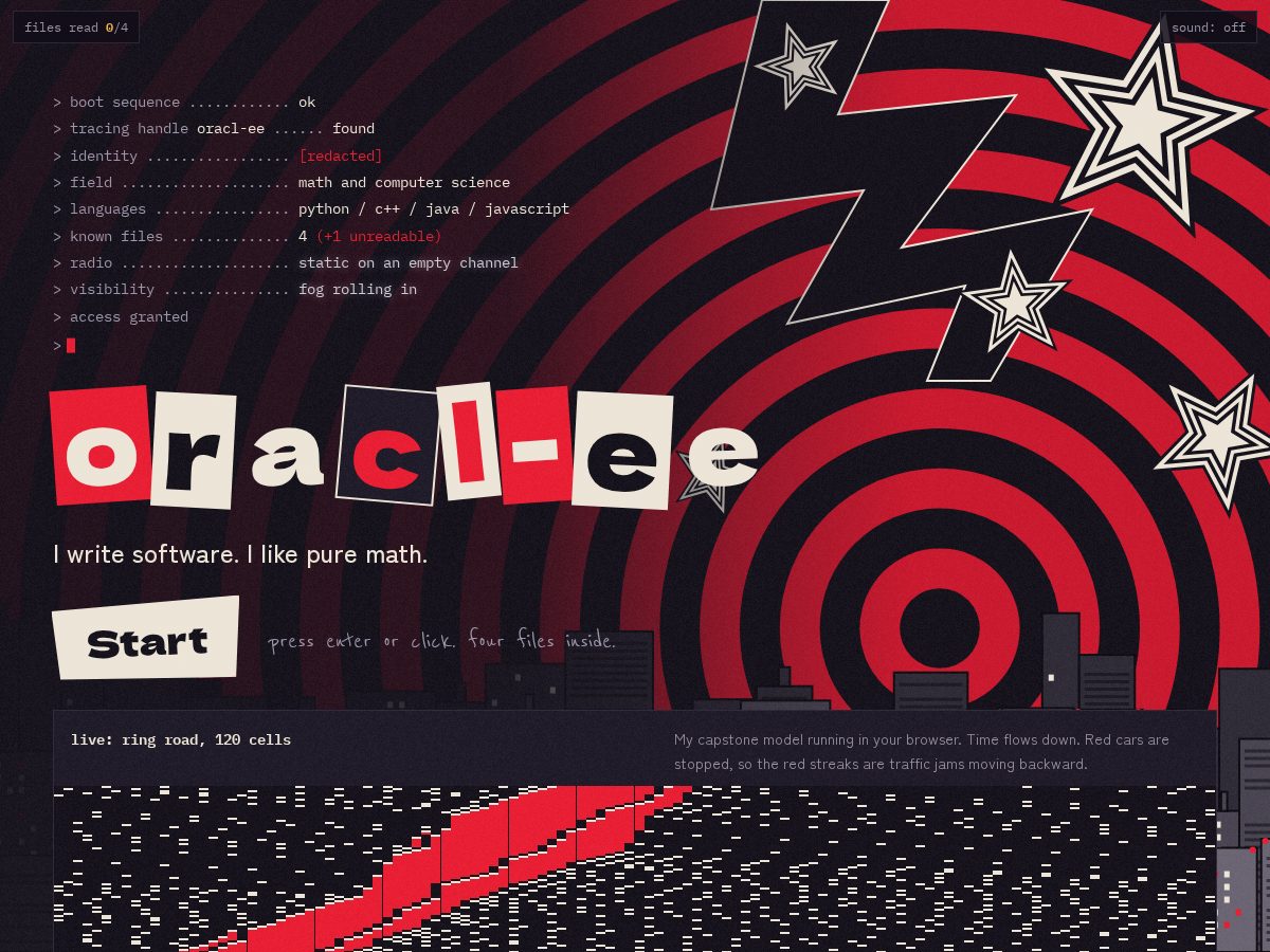 Landing-page snapshot of oracl-ee.dev