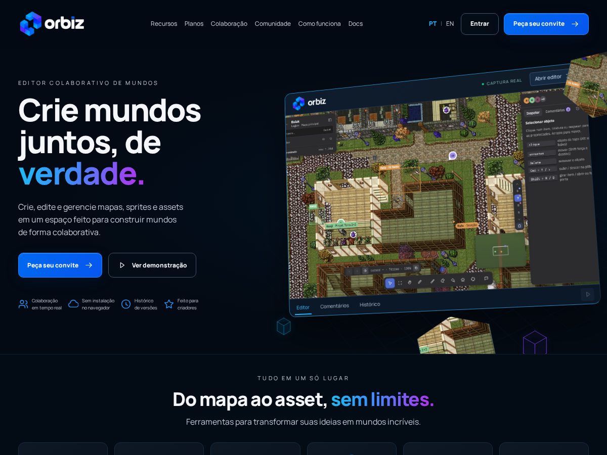 Landing-page snapshot of orbiz.studio