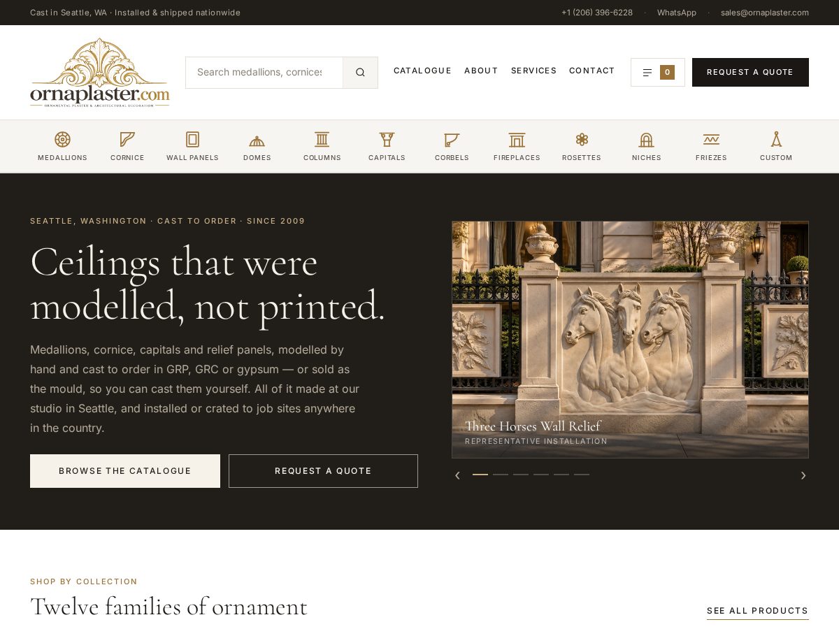 Landing-page snapshot of ornaplaster.online