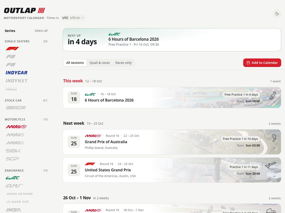 Landing-page snapshot of outlap.lol