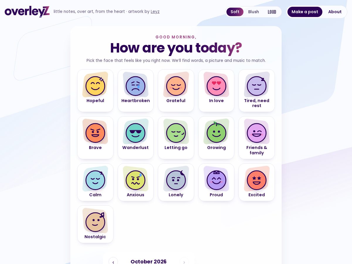 Landing-page snapshot of overleyz.art