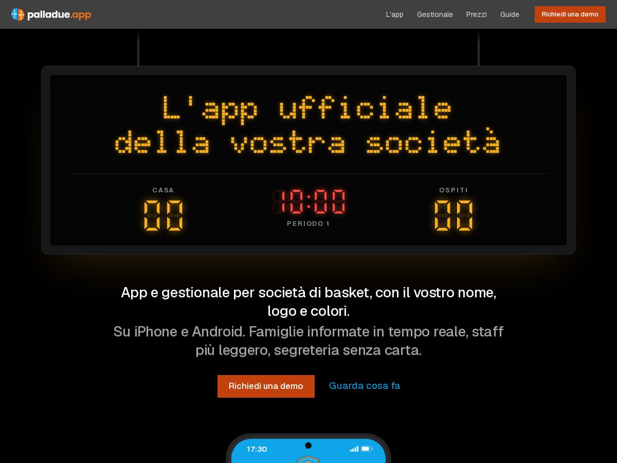Landing-page snapshot of palladue.app