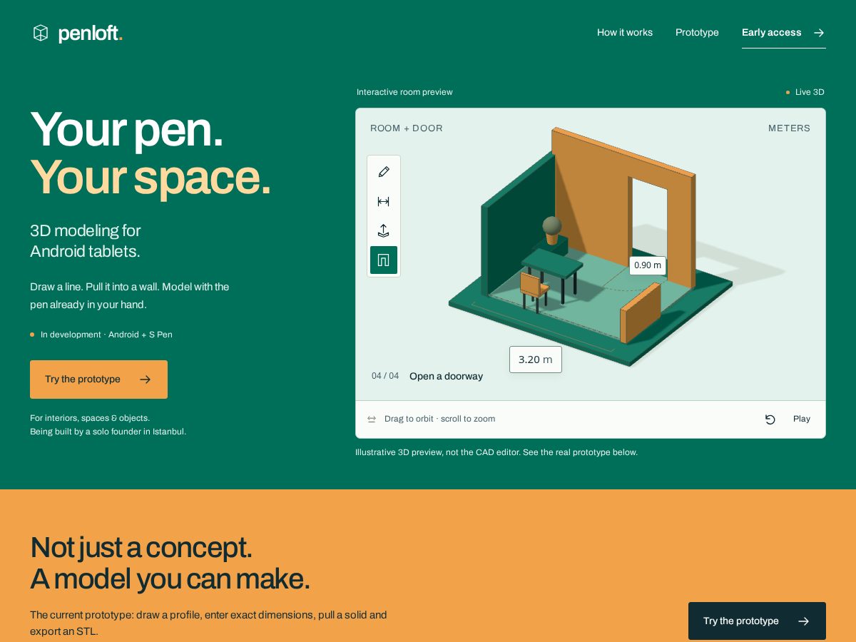 Landing-page snapshot of penloft.app