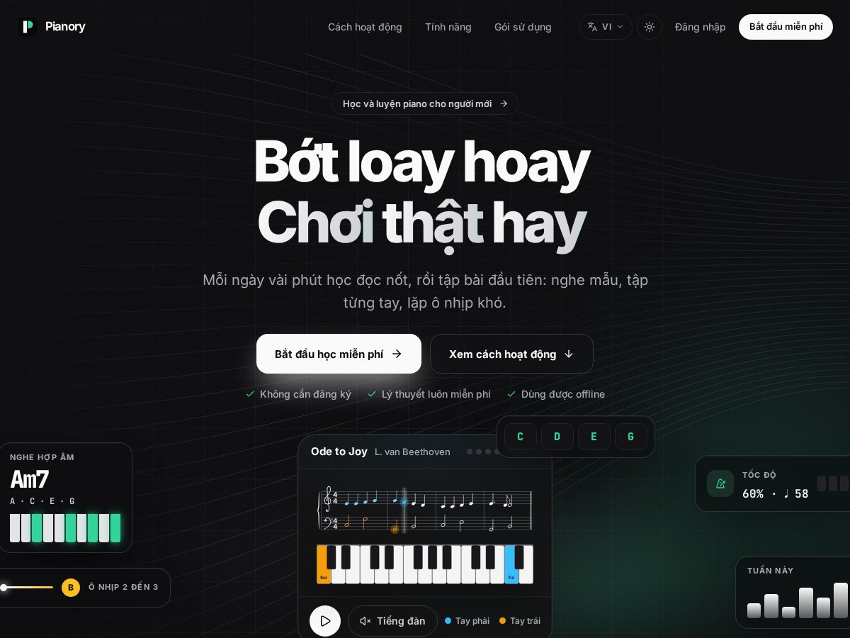 Landing-page snapshot of pianory.app