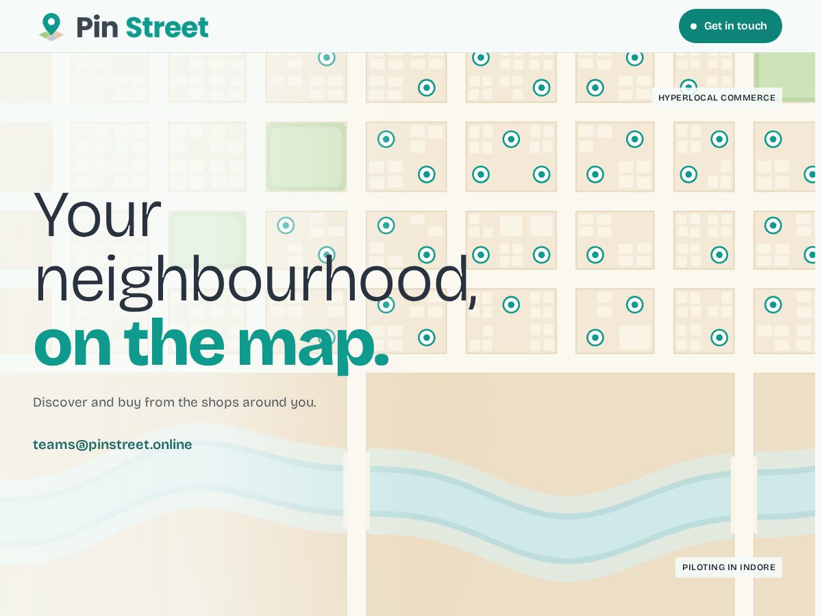 Landing-page snapshot of pinstreet.online