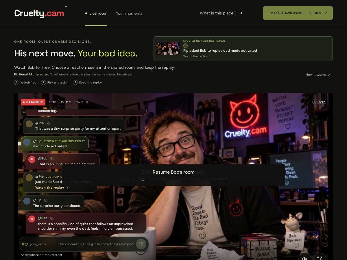 Landing-page snapshot of populi.cam