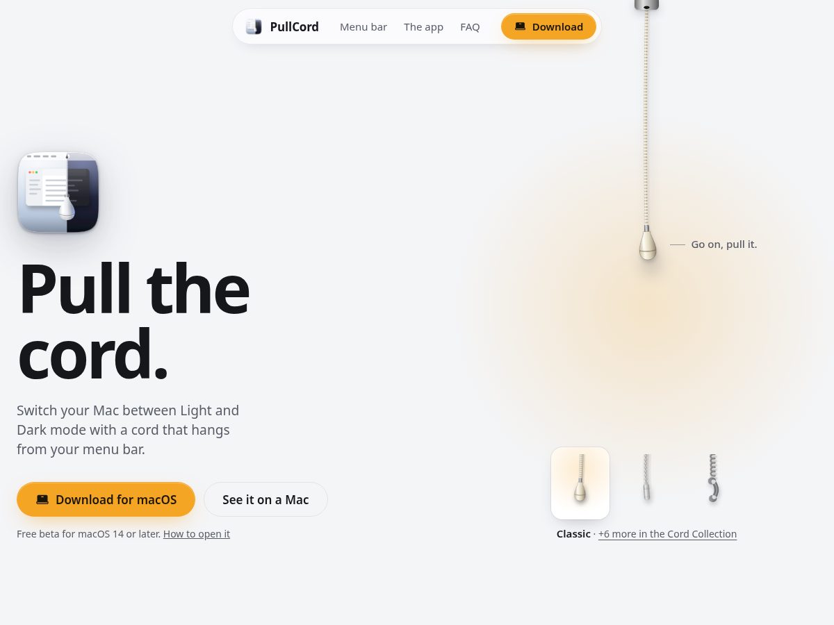 Landing-page snapshot of pullthecord.app