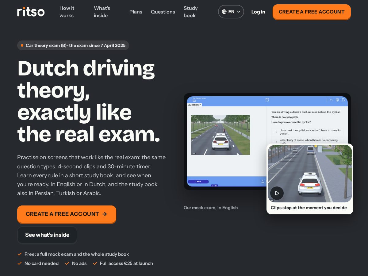 Landing-page snapshot of ritso.app