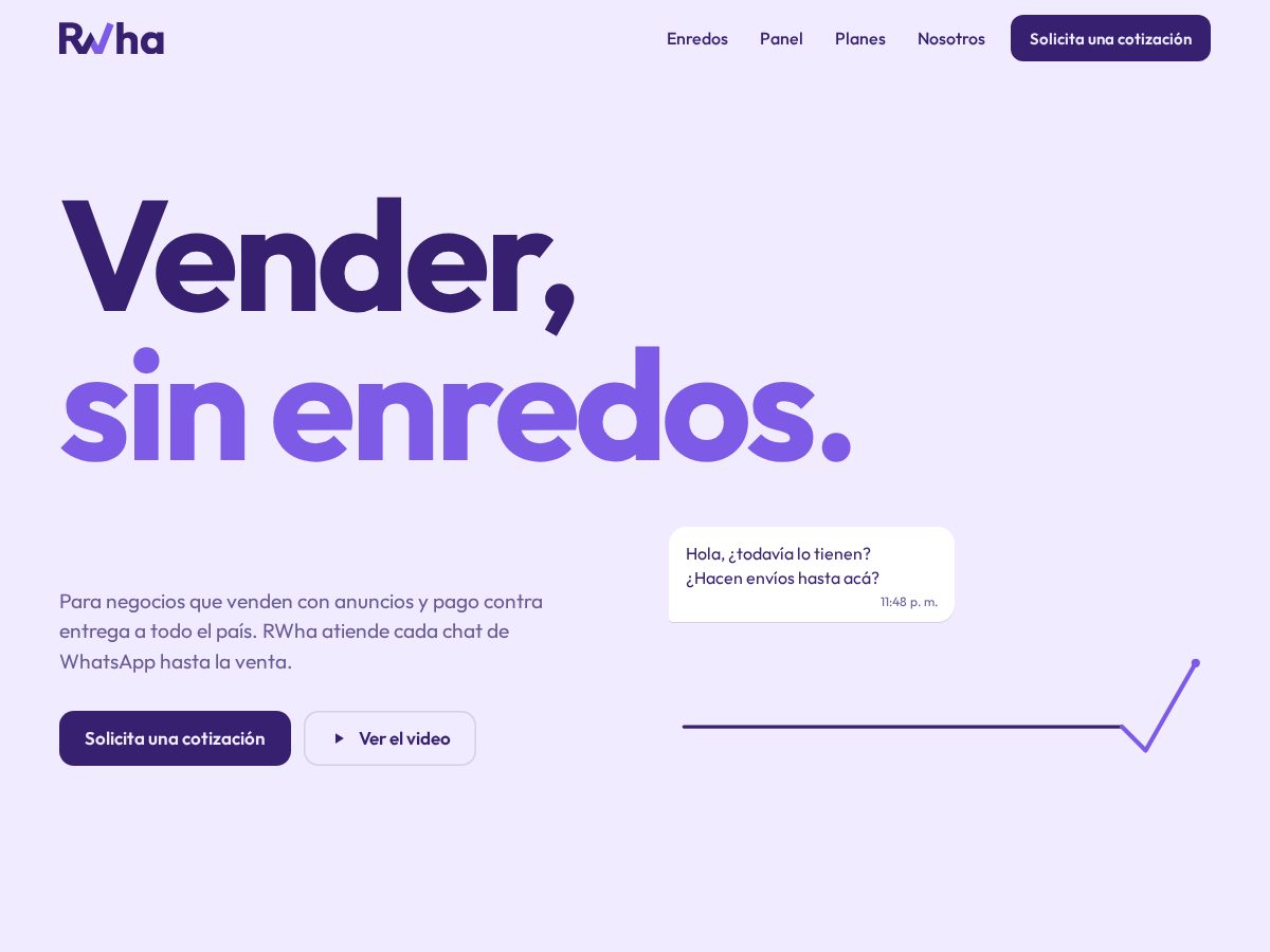 Landing-page snapshot of rwha.tech