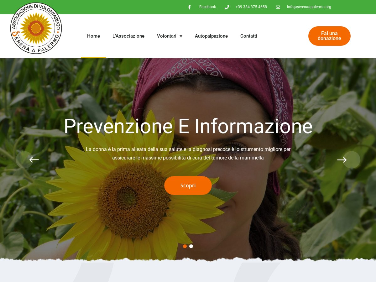 Landing-page snapshot of serenaapalermo.org