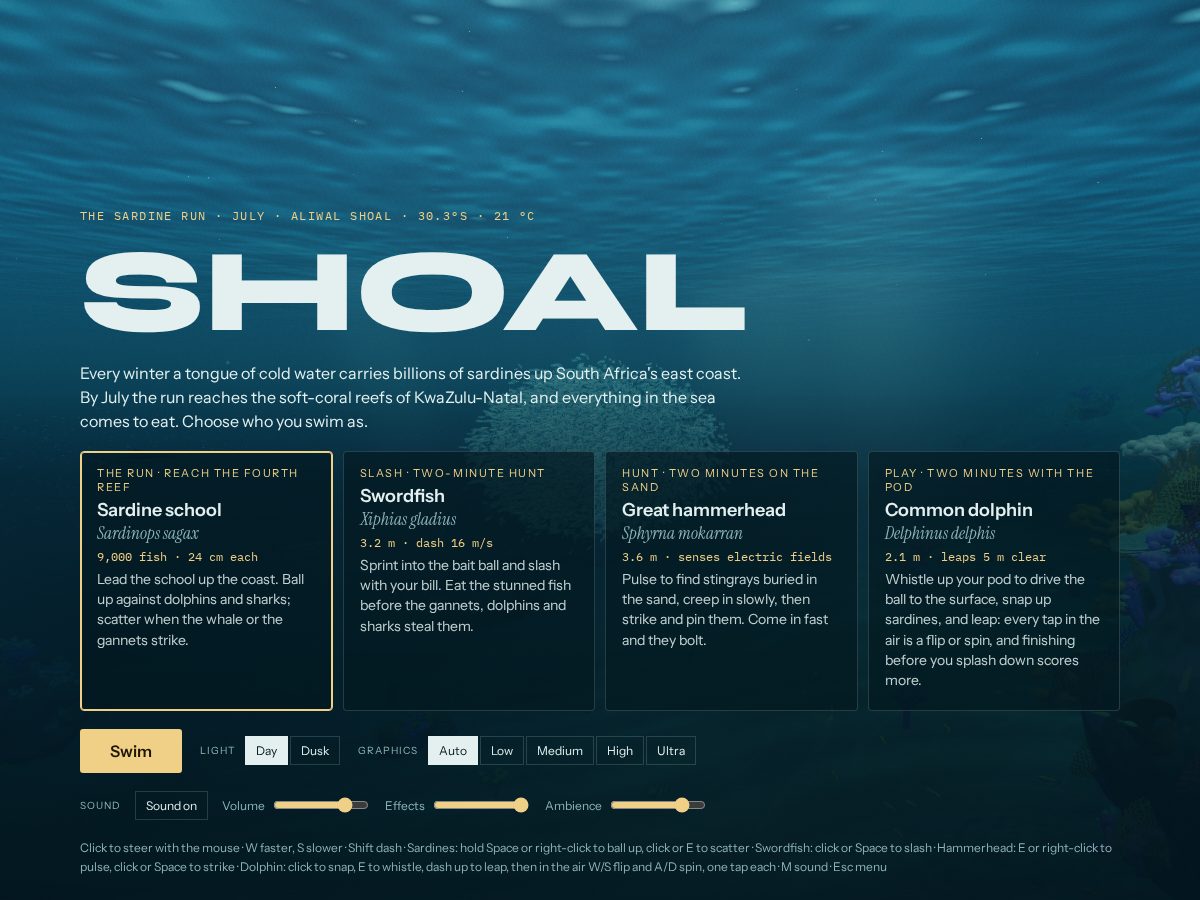 Landing-page snapshot of shoal.lol