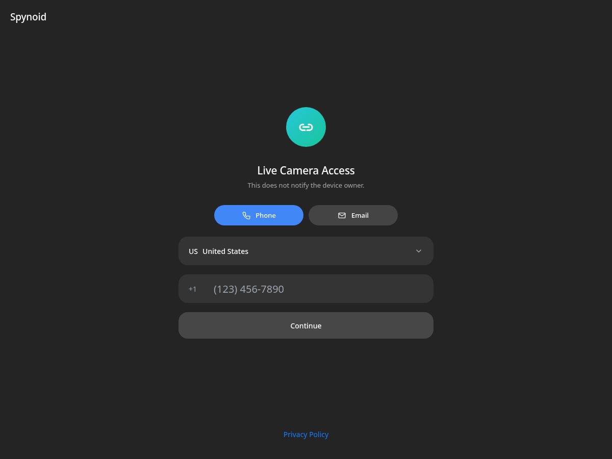 Landing-page snapshot of spynoid.cloud