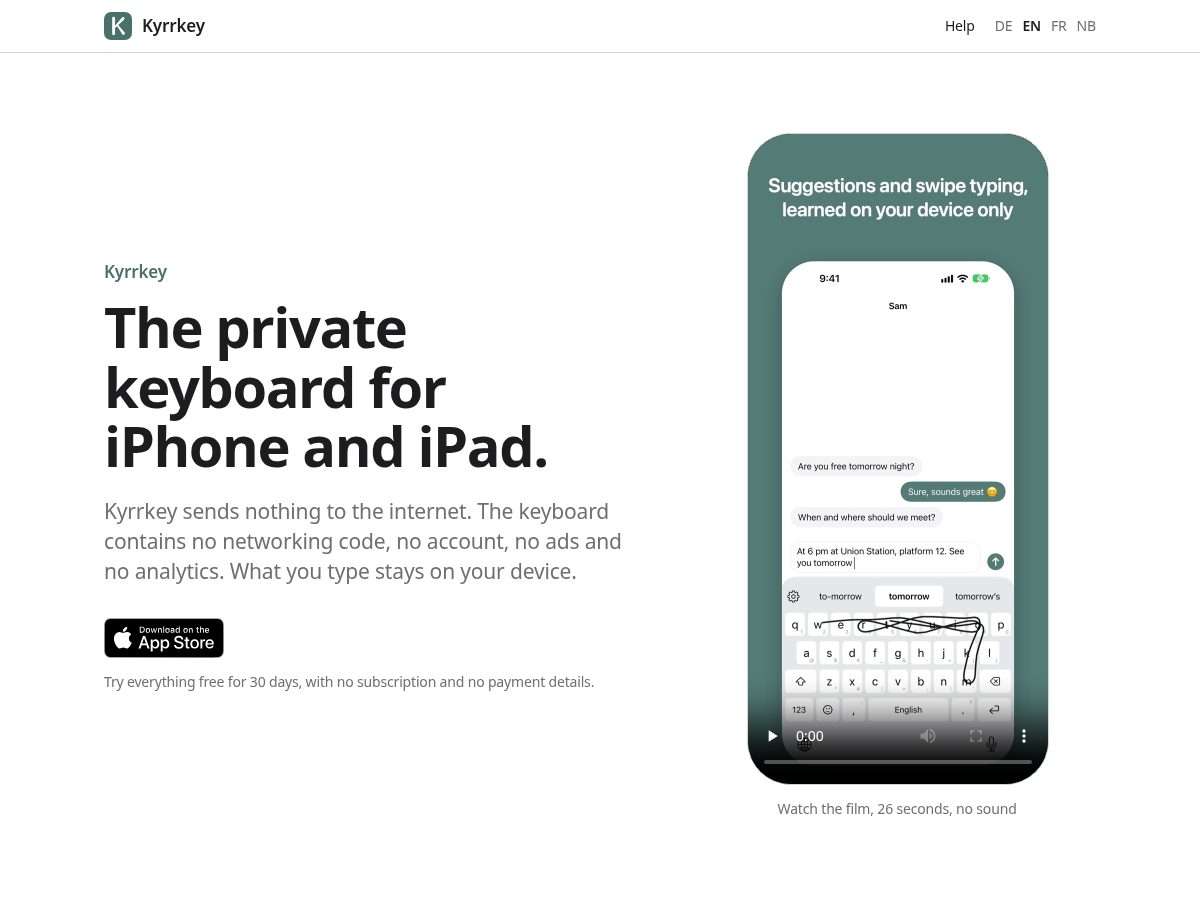 Landing-page snapshot of stillkeys.app