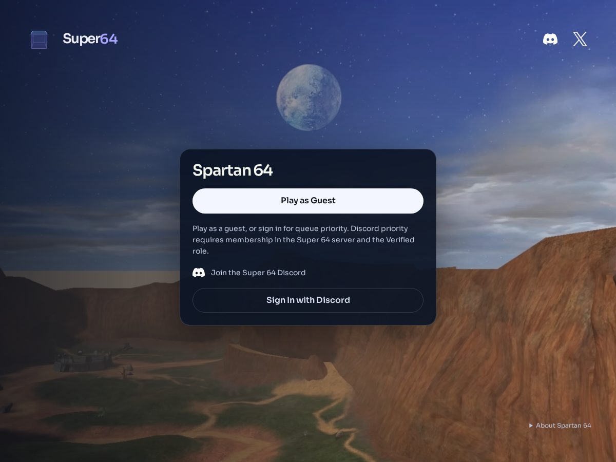 Landing-page snapshot of super64.app