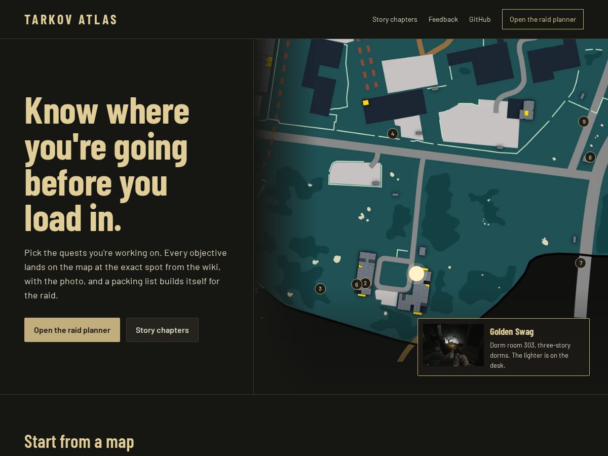 Landing-page snapshot of tarkovatlas.app