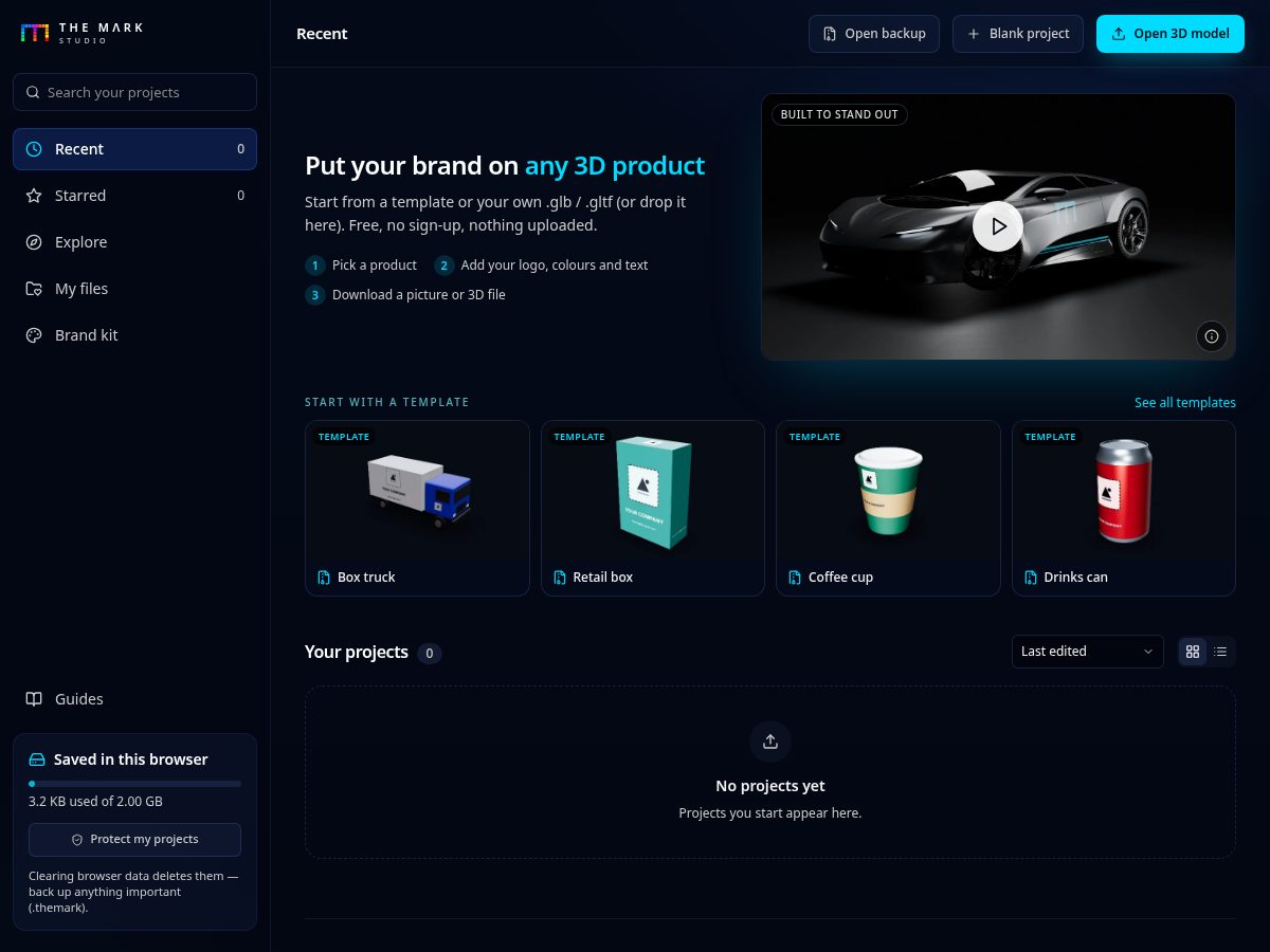 Landing-page snapshot of themarkstudio.online