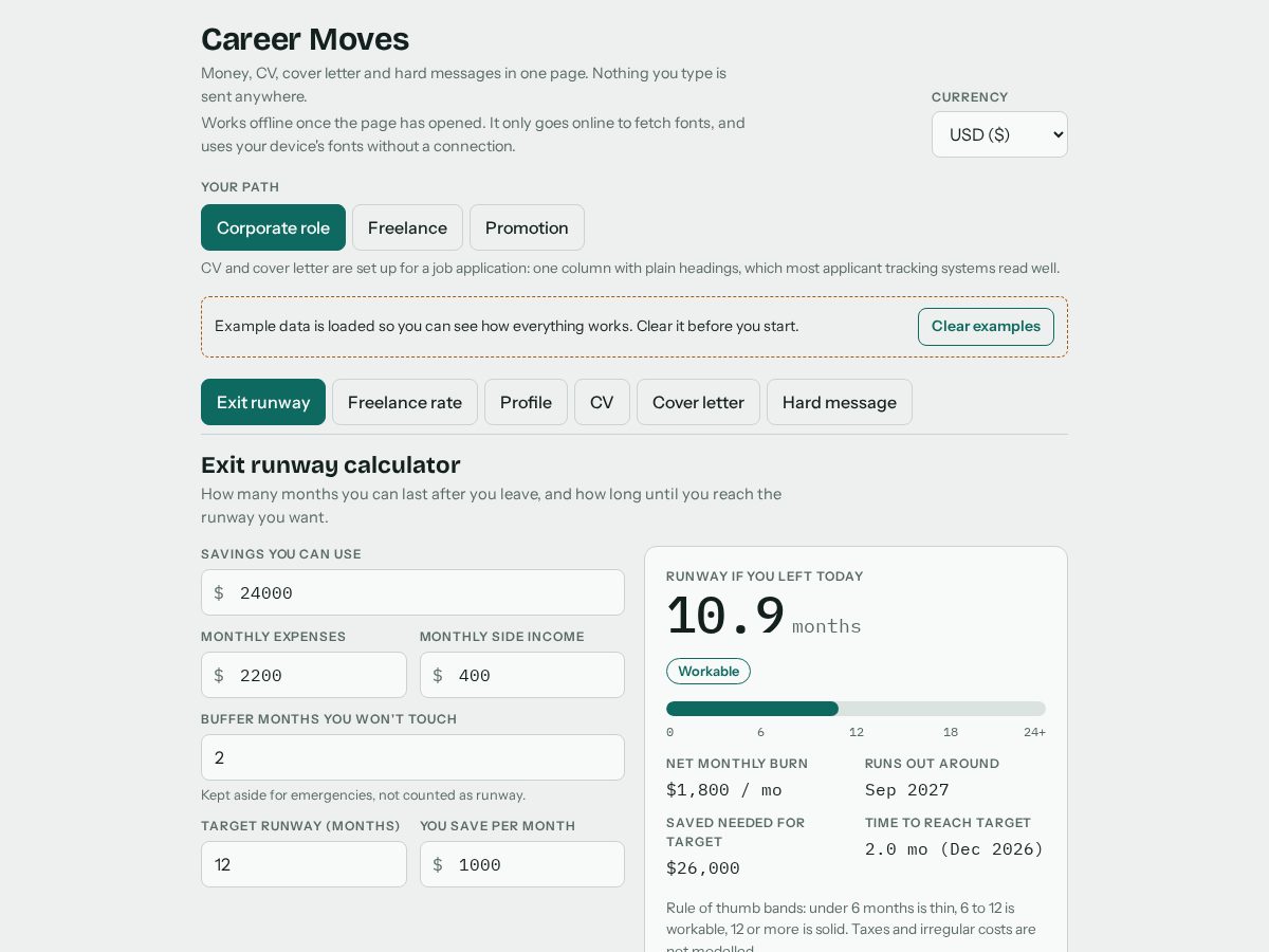 Landing-page snapshot of tiny-career.app