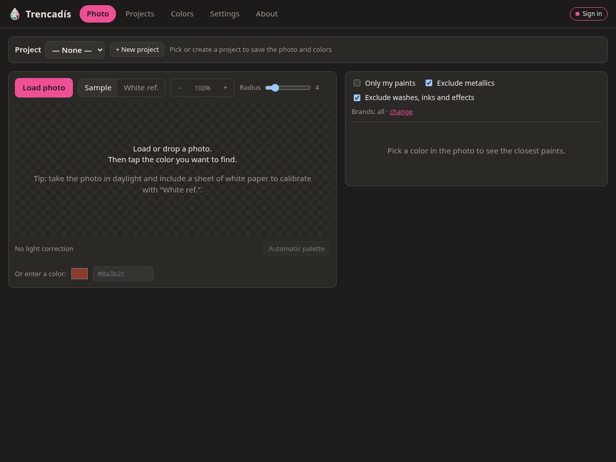 Landing-page snapshot of trencadis.cat