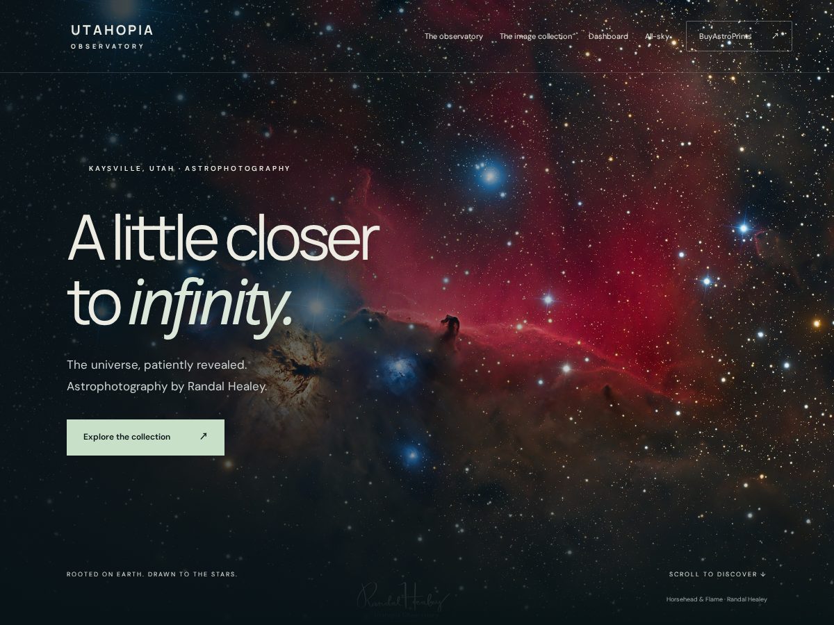 Landing-page snapshot of utahopiaobservatory.org