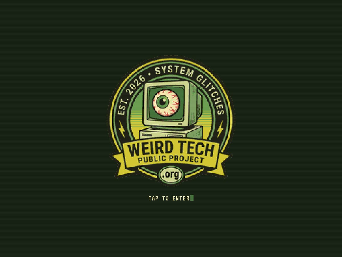 Landing-page snapshot of weirdtech.org