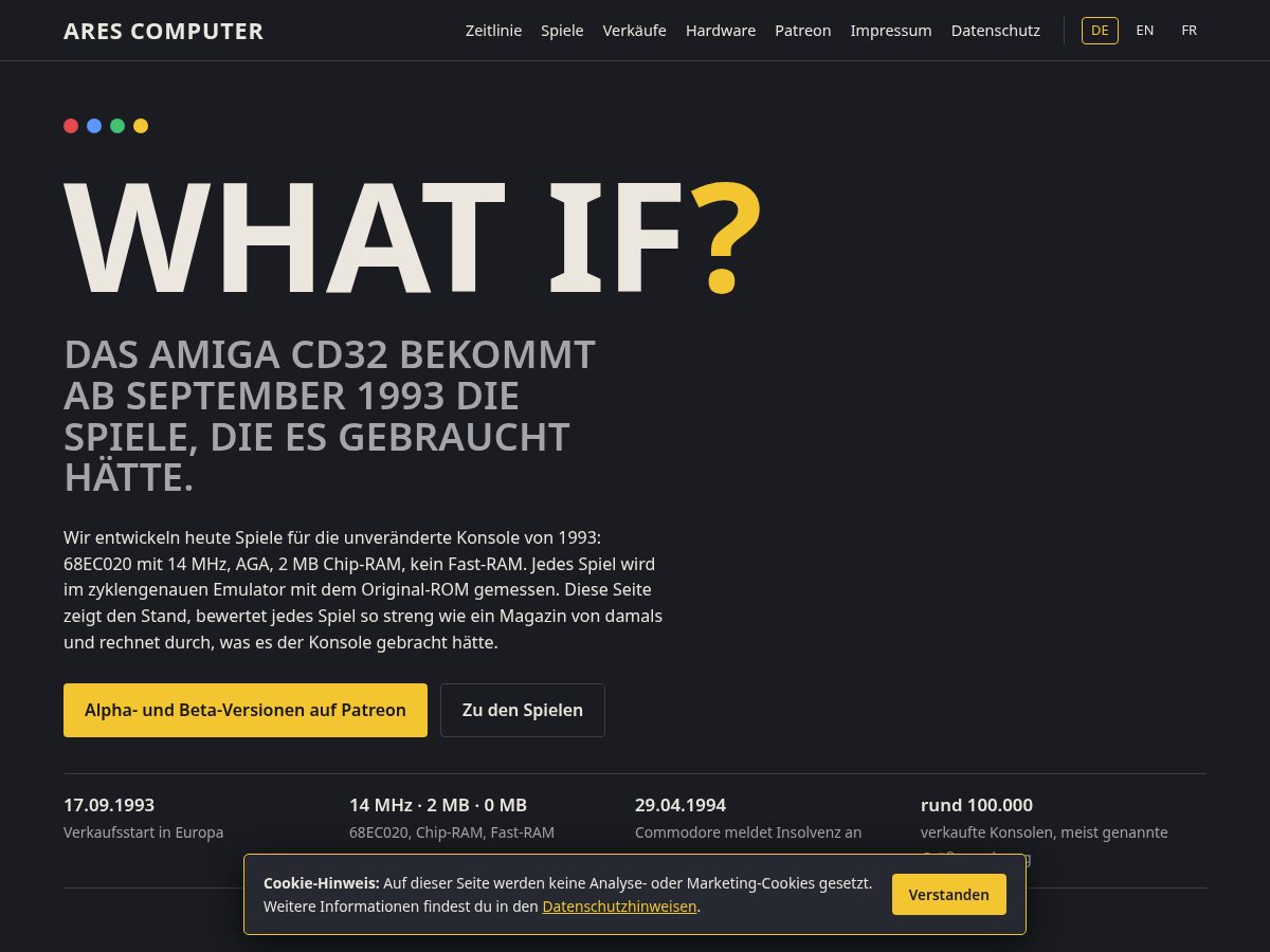 Landing-page snapshot of whatif1993.games