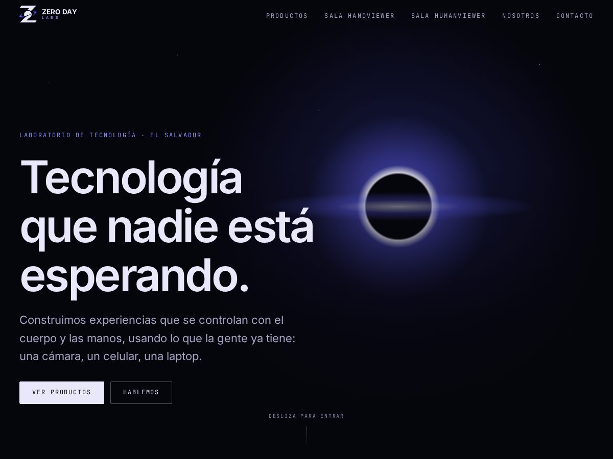 Landing-page snapshot of zerodaylabs.dev