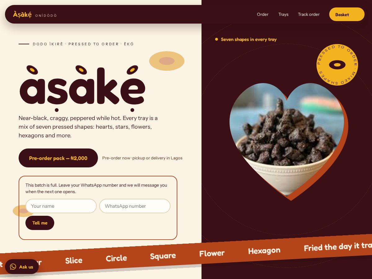 Landing-page snapshot of asakeonidodo.com
