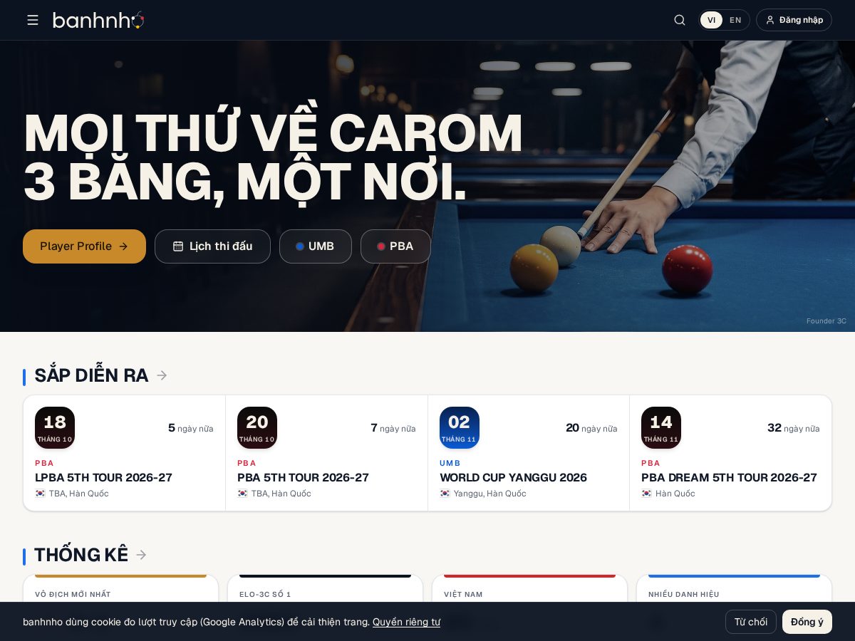 Landing-page snapshot of banhnho.com