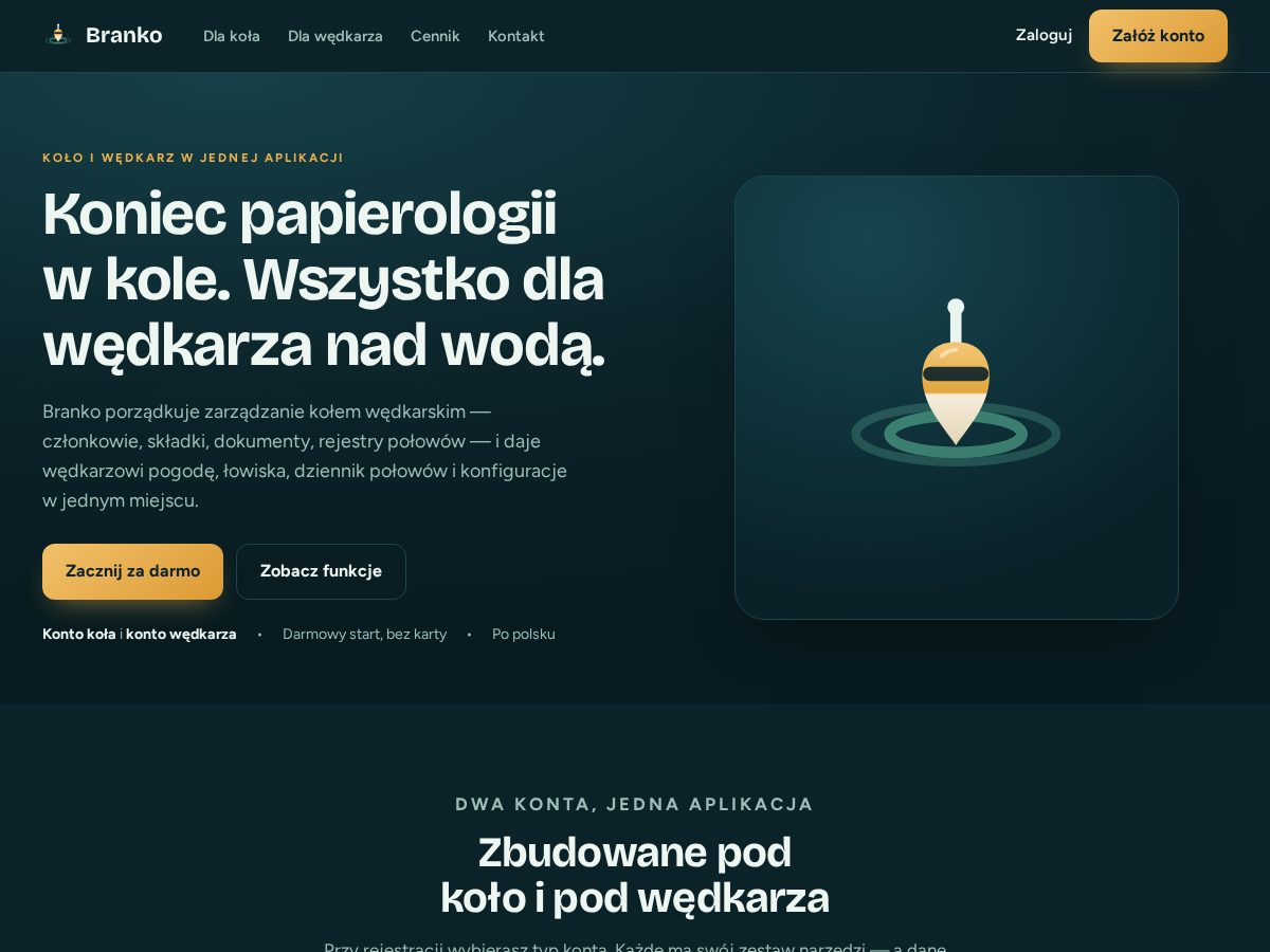 Landing-page snapshot of branko.app