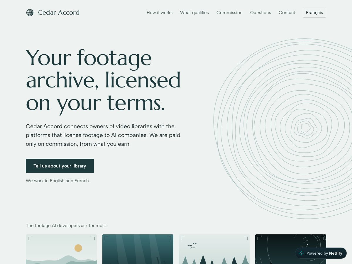 Landing-page snapshot of cedaraccord.com