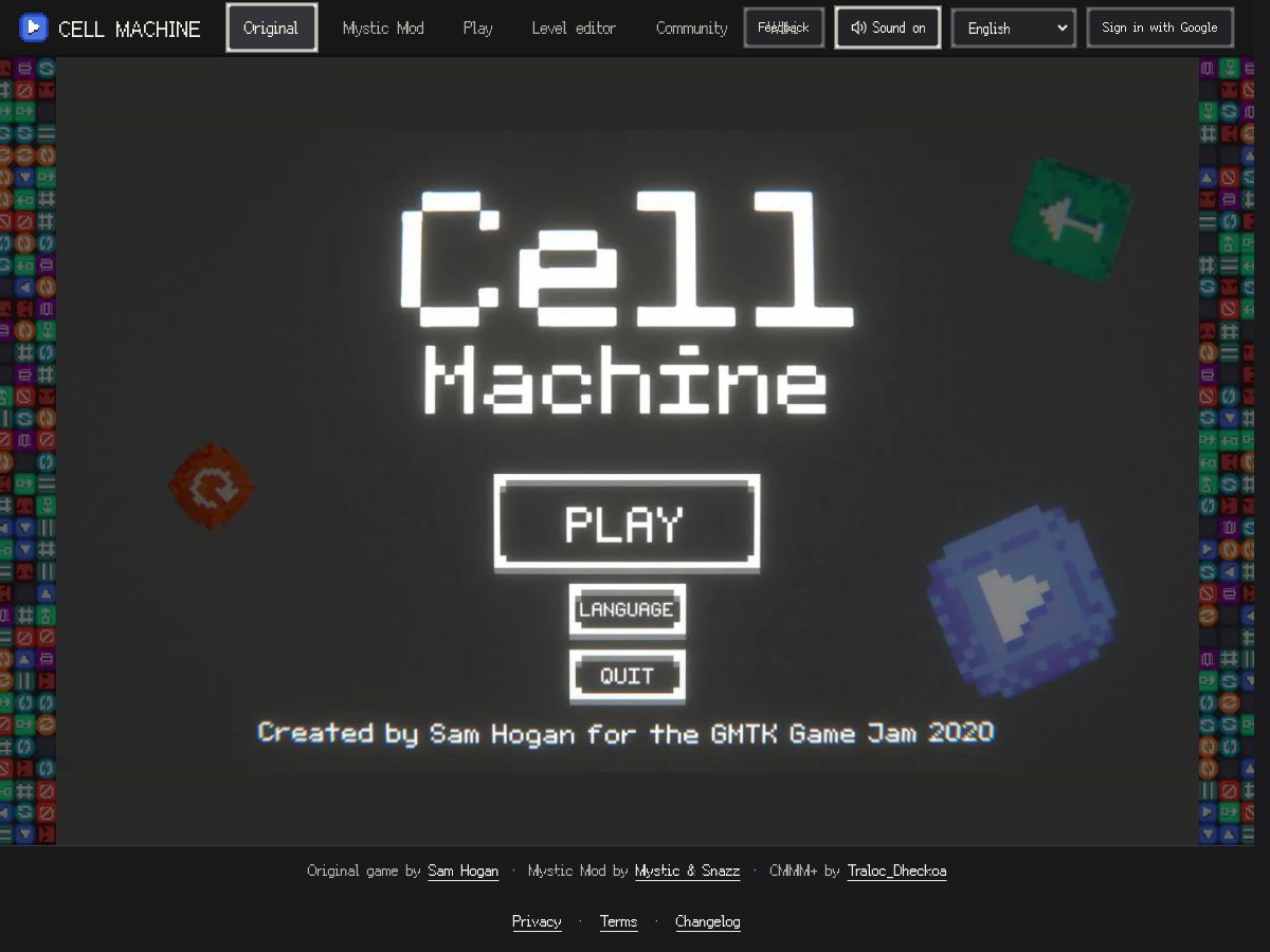 Landing-page snapshot of cellmachine.app