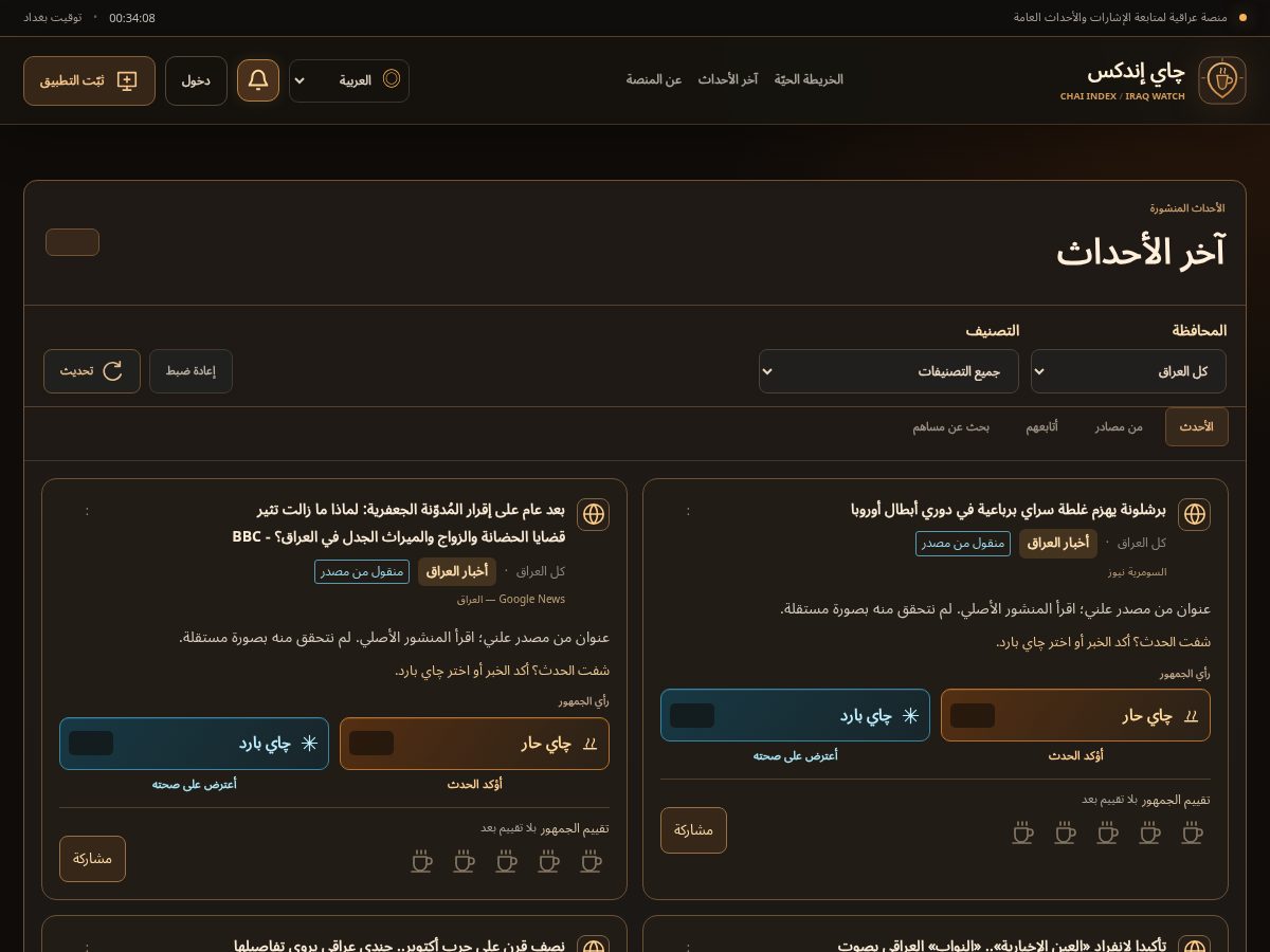 Landing-page snapshot of chaiindex.watch