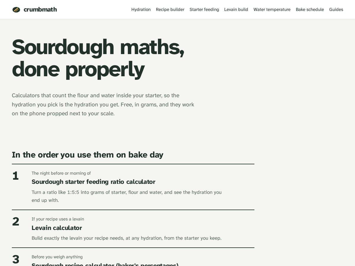 Landing-page snapshot of crumbmath.com