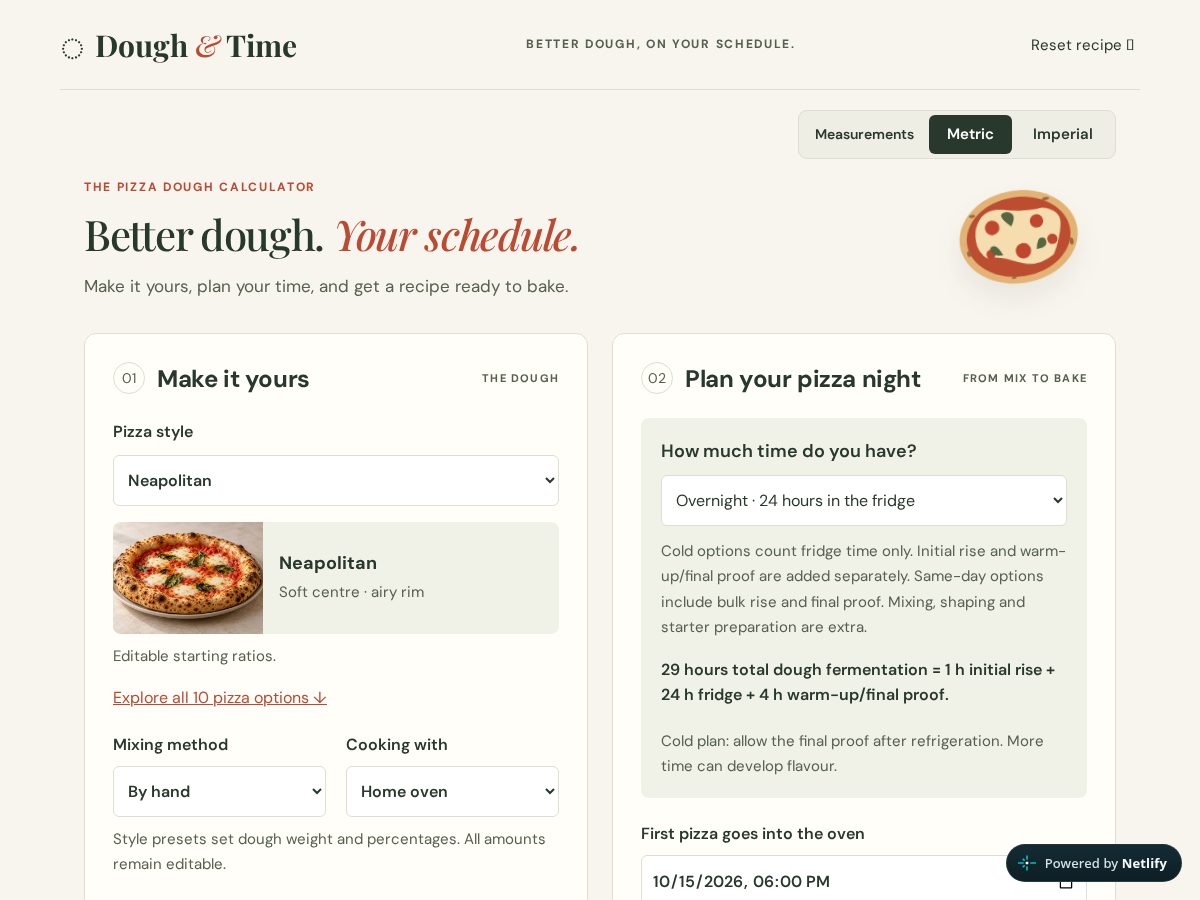 Landing-page snapshot of doughandtime.com
