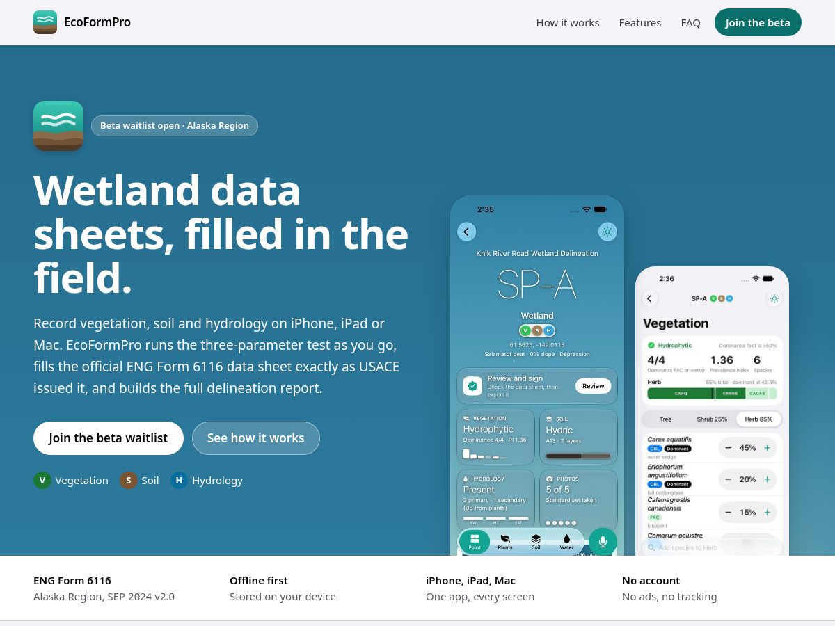 Landing-page snapshot of ecoformpro.com