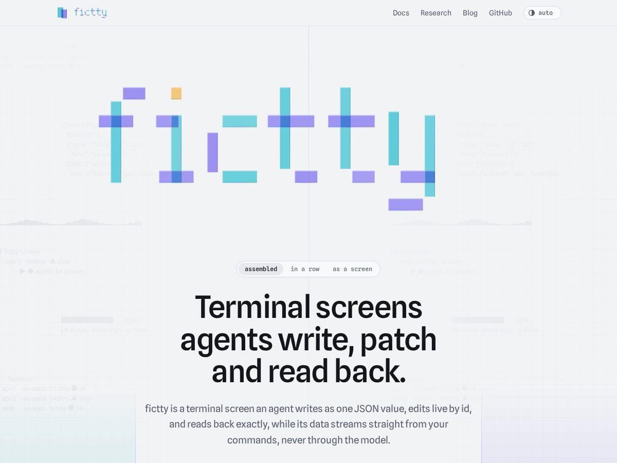Landing-page snapshot of fictty.com