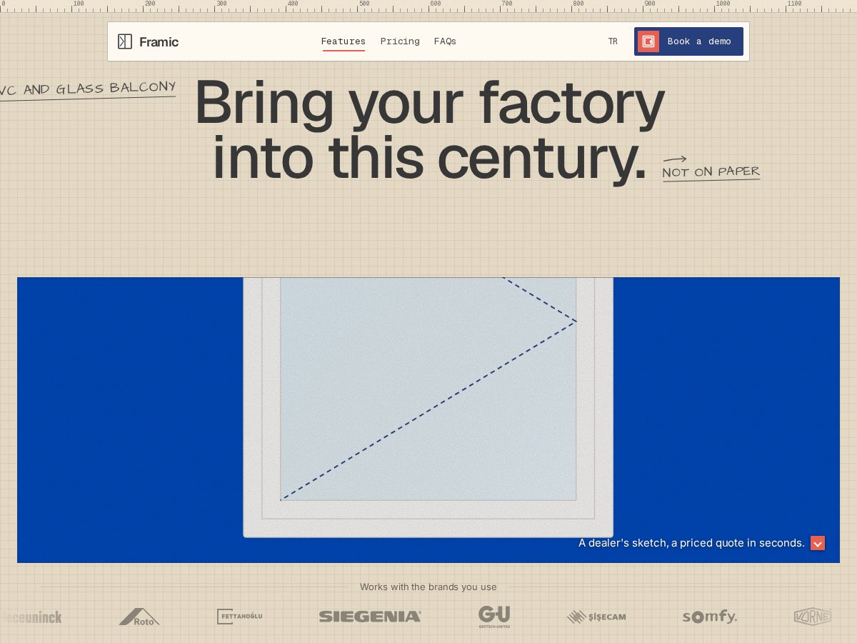 Landing-page snapshot of framic.app