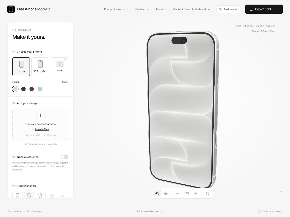 Landing-page snapshot of freeiphonemockup.com