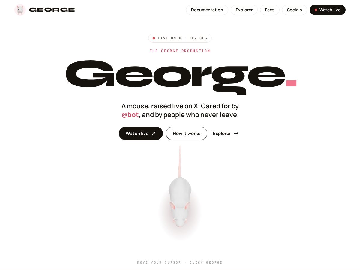 Landing-page snapshot of georgeproduction.com