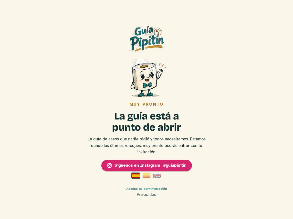 Landing-page snapshot of guiapipitin.com