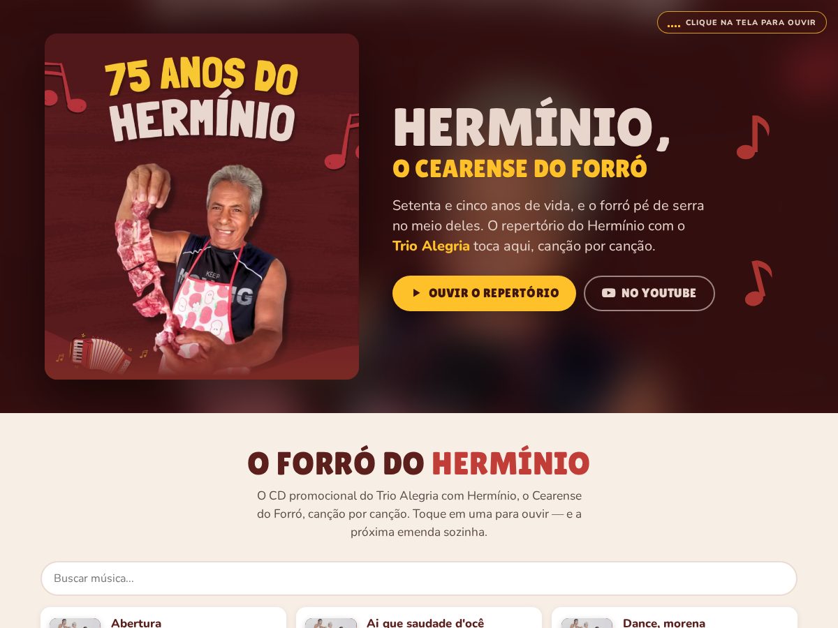 Landing-page snapshot of herminiocearense.com