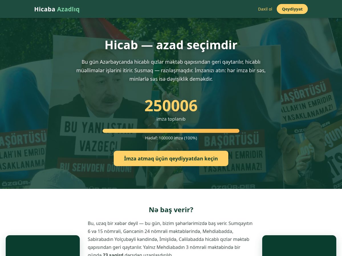 Landing-page snapshot of hicabaazadliq.org