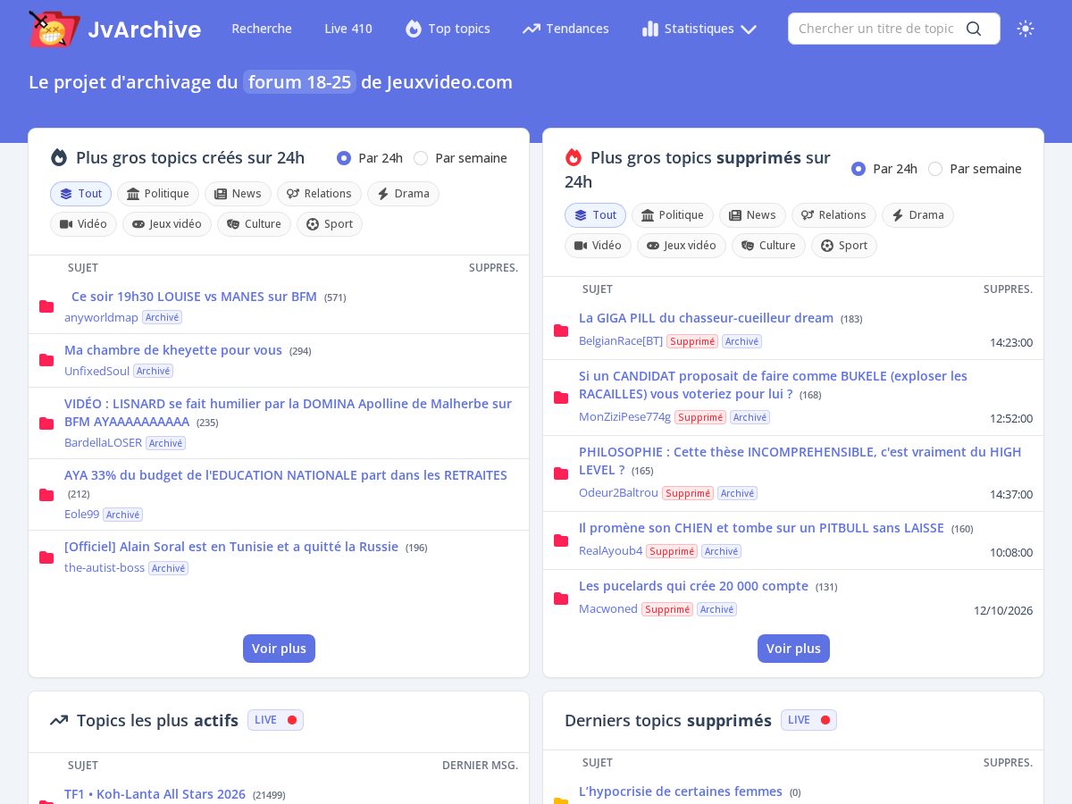 Landing-page snapshot of jvarchive.com