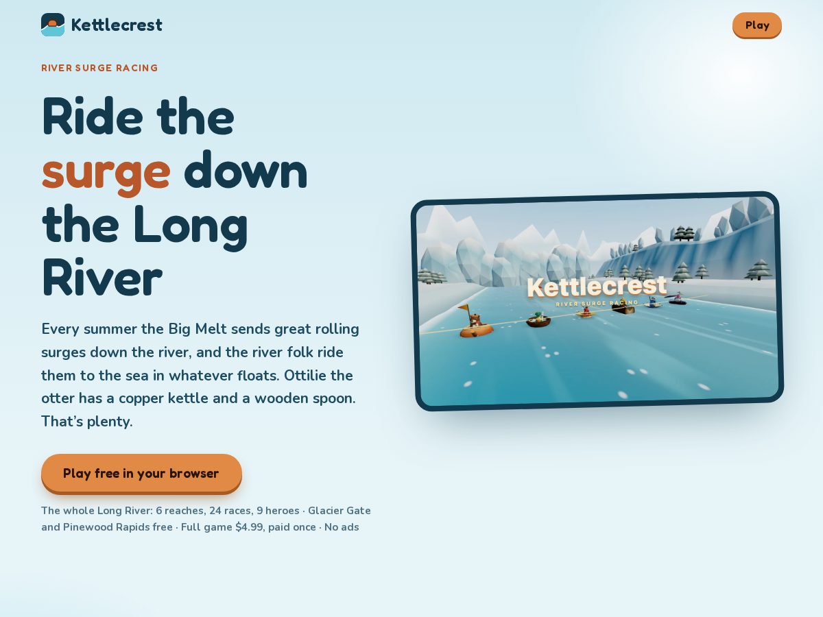 Landing-page snapshot of kettlecrest.com