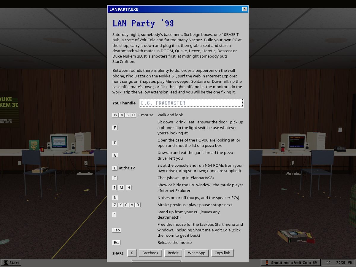 Landing-page snapshot of lanparty1998.com