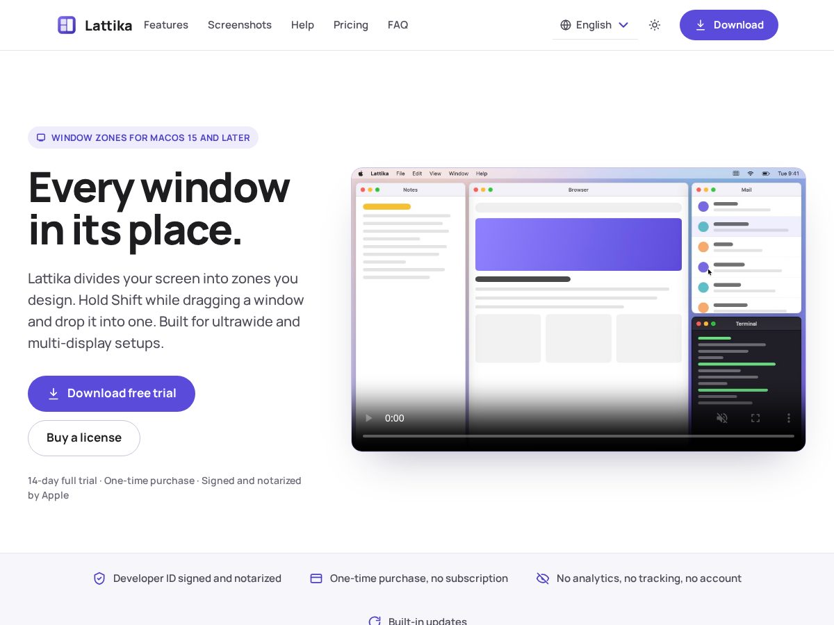 Landing-page snapshot of lattika.com