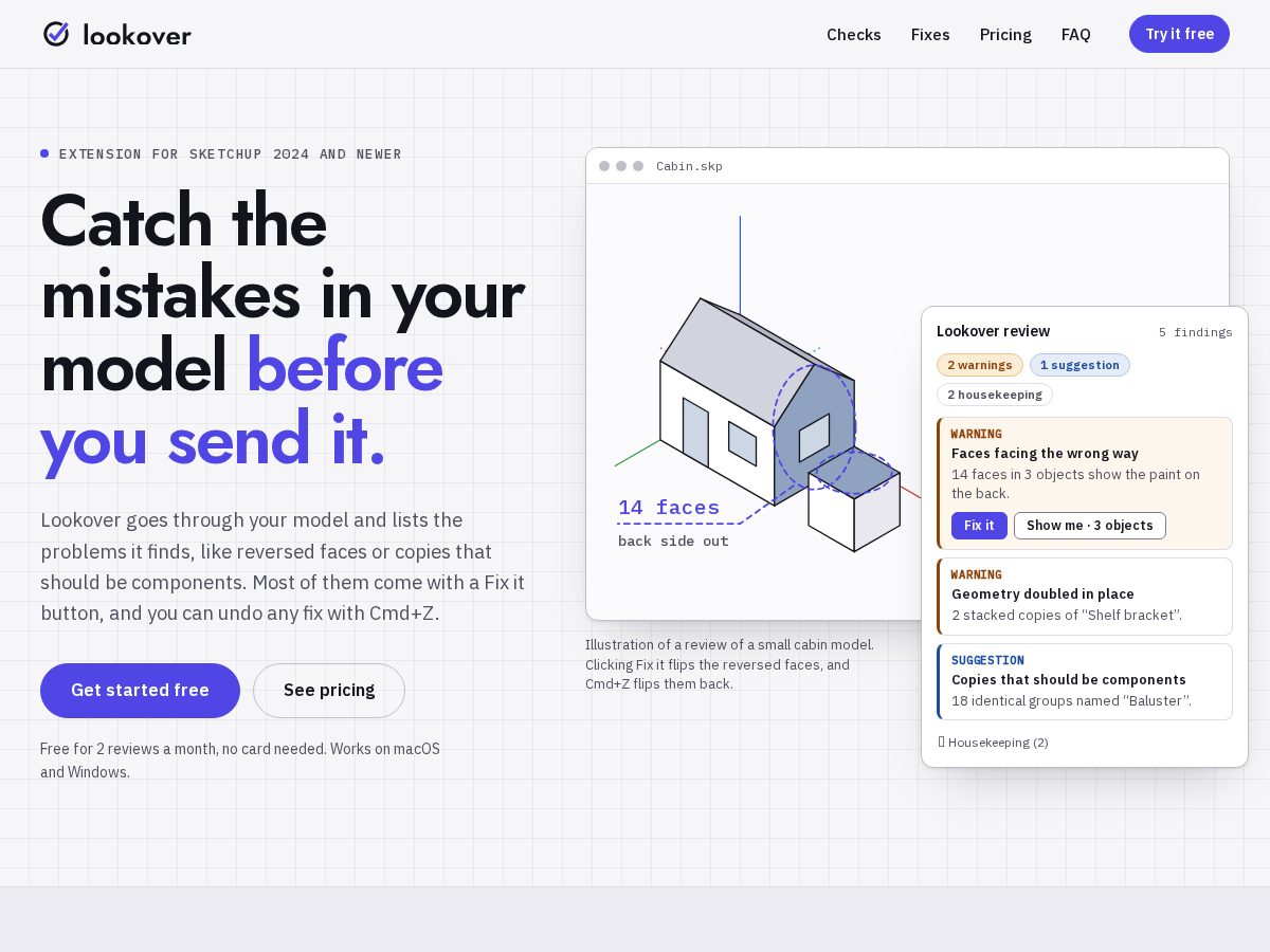 Landing-page snapshot of lookoverreview.com