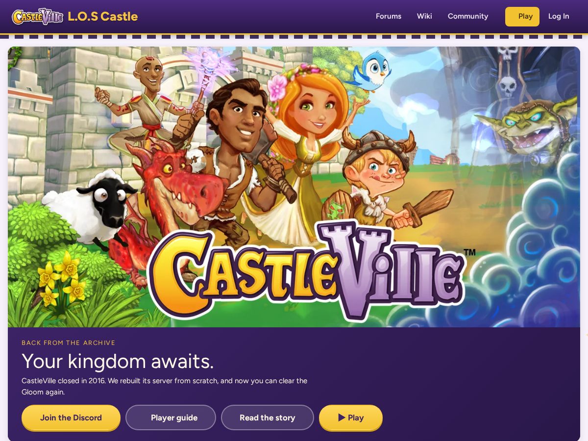 Landing-page snapshot of loscastle.xyz