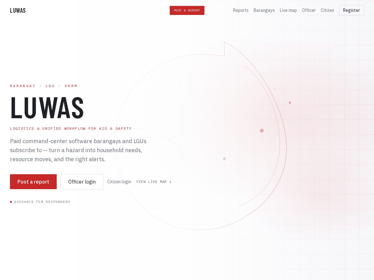 Landing-page snapshot of luwasph.com