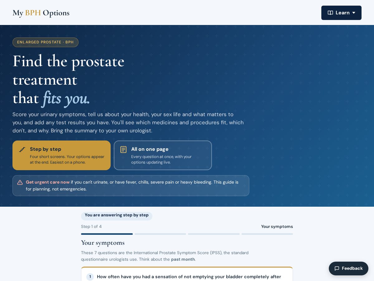 Landing-page snapshot of myprostateflow.com